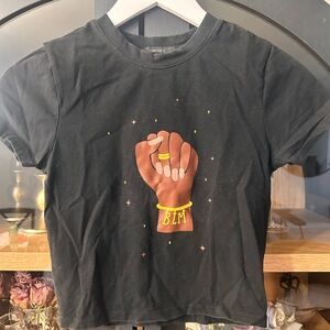 Black BLM Crop Top